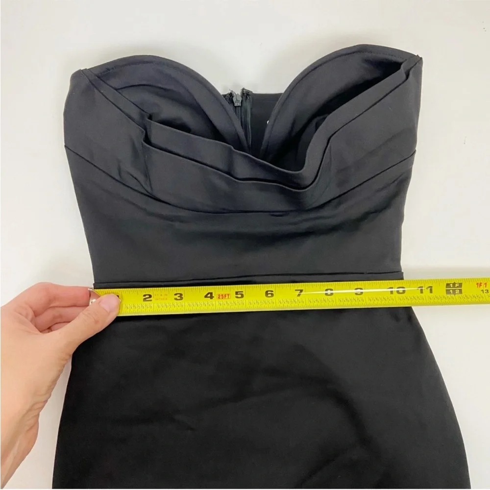 More To Come Sophia Strapless Midi Dress in Black - Picture 4 of 9